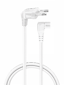 Кабель питания сетевой C7 угловой 1.5м Орбита OT-ELS07 Белый